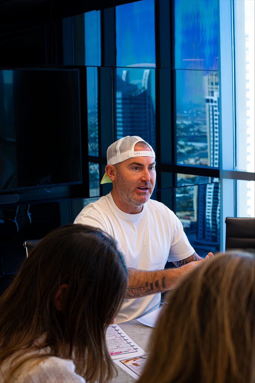 Matt Haycox in boardroom